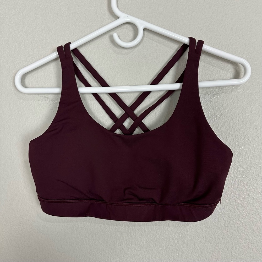 Lululemon Energy Strappy Sports Bra Purple Size 8